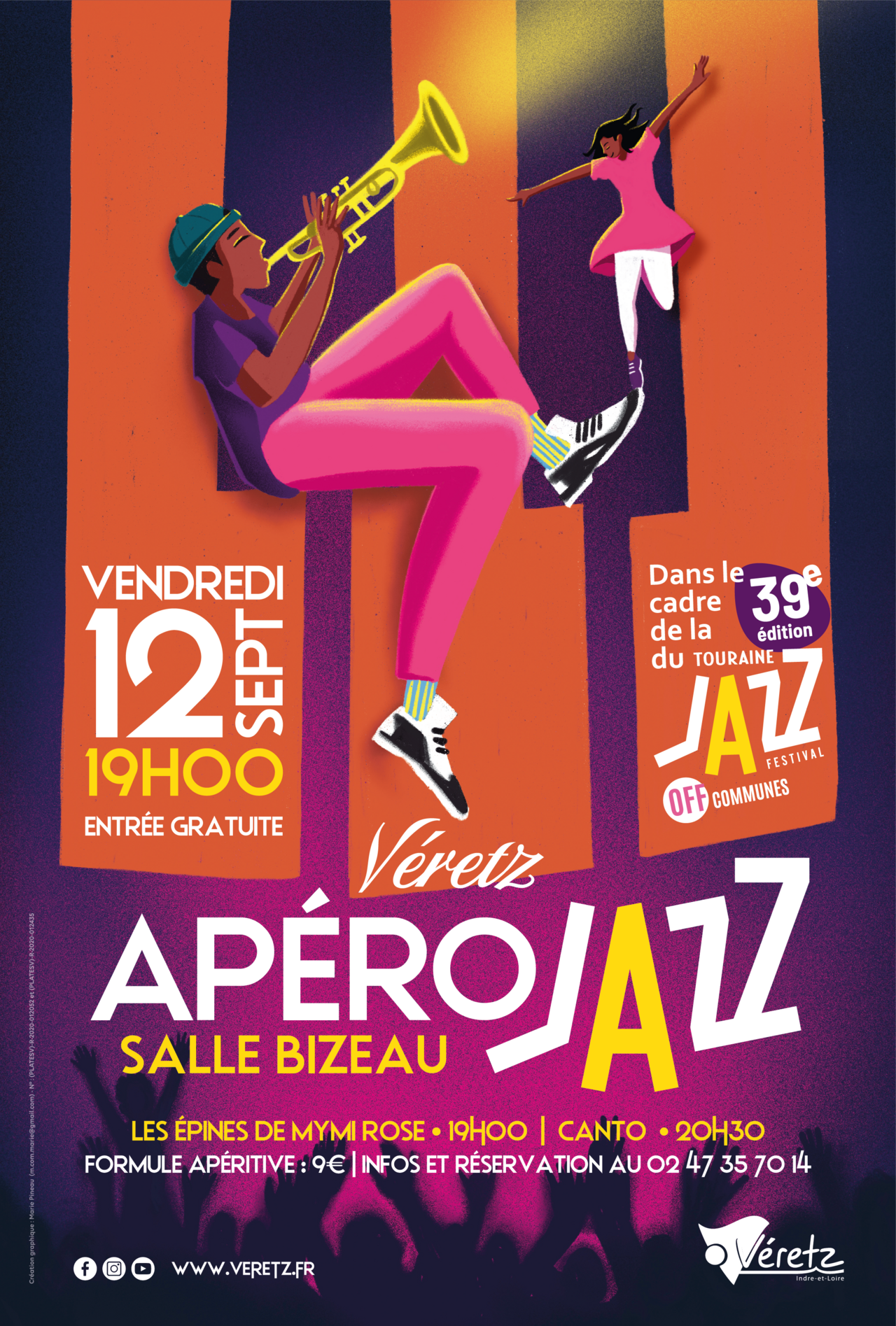 Affiche Apéro Jazz à Véretz 2025