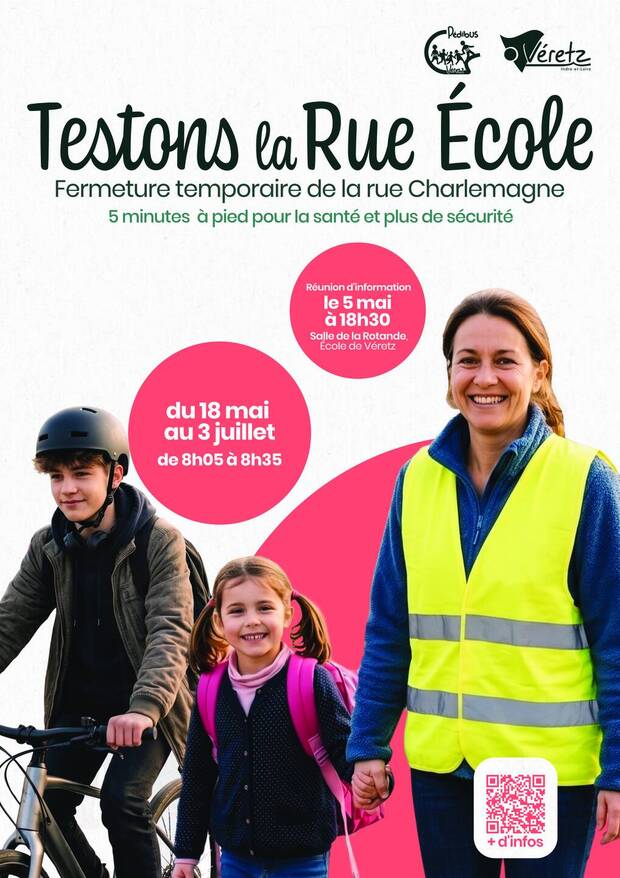Affiche test rue école à Véretz 