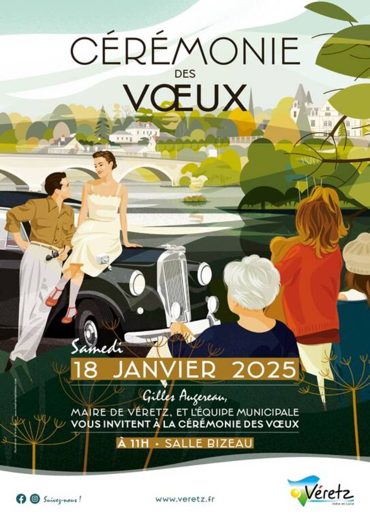 Affiche cérémonie des voeux 2025 Véretz