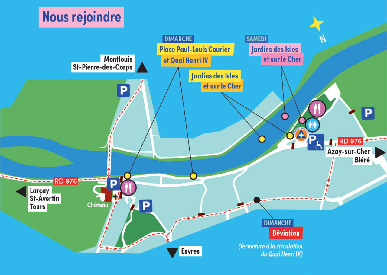 Fête des Berges 2025 - plan et déviation